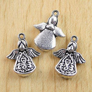 8Pcs Tibetan silver angel charms h0572