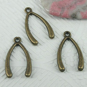 8pcs antiqued bronze color simple style lucky charms EF0765