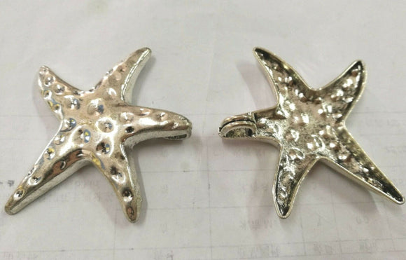 2pcs dark silver tone big star pendant 58.7mm h3972