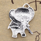 6pcs Charms Big Ears Elephant 37x31mm Antique Silver Color Pendants DIY Crafts Making Findings Handmade Tibetan Jewelry