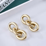 Fashion Jewelry Stud Earring geometric Dumb gold Earring Punk Earring