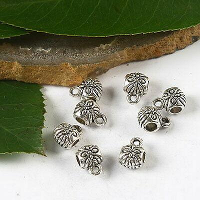 40pcs Tibetan silver cup spacer bail charms h2462