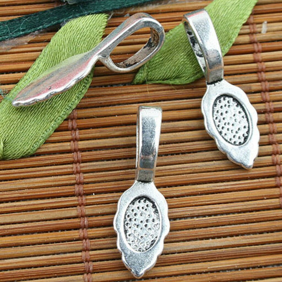 Alloy metal Tibetan Silver color texture pattern charms 16pcs EF0130