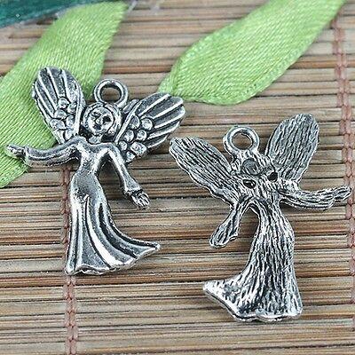 14pcs tibetan silver color angel charms EF0235