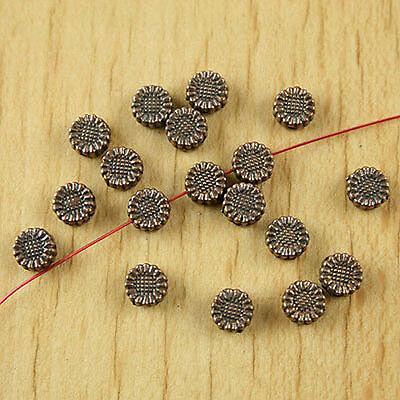 80pcs copper-tone sunflower spacer beads h1889