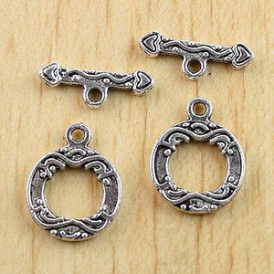 15sets fine tibet style toggle clasp findings h0630