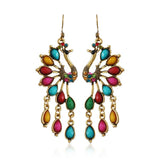 Fashion Jewelry Hook Earring The peacock Sapphire Earring Big Retro Earring