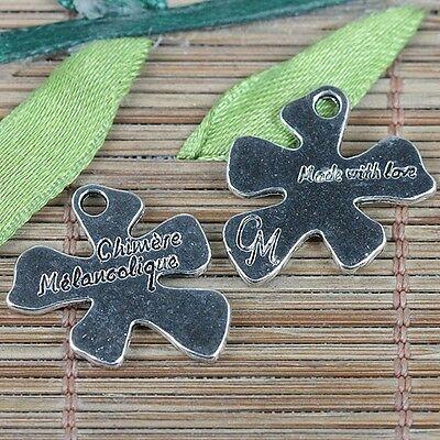 12pcs tibetan silver color Love design charms EF0243