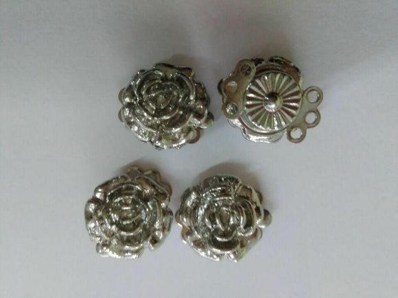 10pcs silver color rose flower design connector findings t0364