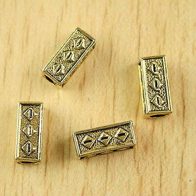 10pcs dark gold-tone cuboid spacer beads h2289