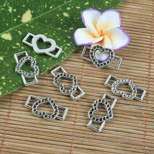 20pcs antiqued silver heart charm finding G1250