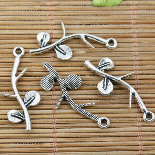 10pcs tibetan silver color tree branch charms EF2403
