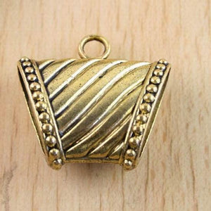 2pcs dark gold-tone huge shape charm findings h1268