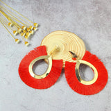 Fashion Bohemian Earrings Hook Tassel Fringe Boho Dangle Earrings Jewelry 1 Pair