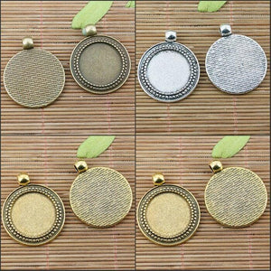 9pcs Mixed round cabochon settings (INNER SIZE:20mm) EF2509-2511