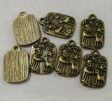 antiqued bronze /copper/ tibetan silver color elder branch pattern charms