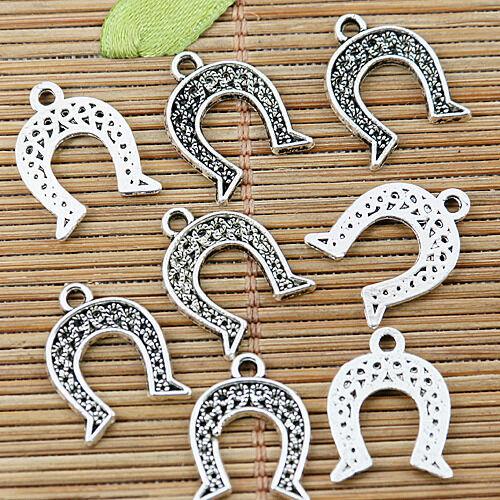 30pcs Tibetan silver U shape HORSE SHOE design charms EF1352