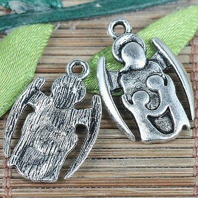 12pcs tibetan silver tone hug symbol charms EF0245