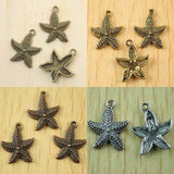 Four colors for the starfish design charms in 23x18.8mm  DIY making  to choose