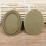 Pick 3-colors Multi-styles  oval shaped cabochon setting in 35x25mm  DIY making