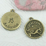 A set of (12kind) constellations CHARMS in antiqued bronze tone Assorted FASHION