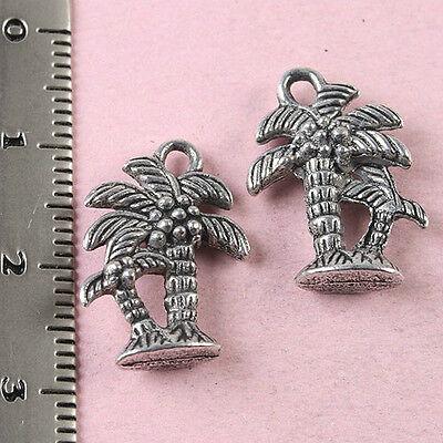 12pcs tibetan silver color coconut tree design charms h1699