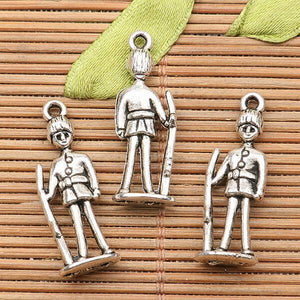 10pcs tibetan silver color solider design charms h0676