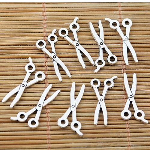 34pcs Tibetan silver little scissor charms EF1625