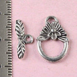Pick flower floral simple style toggle clasp in 3colors for jewery making
