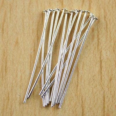 500 Pcs 0.7*20mm silver-tone HEAD PIN findings Y13