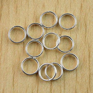 250pcs silver tone 8mm splite jump rings findings h0839