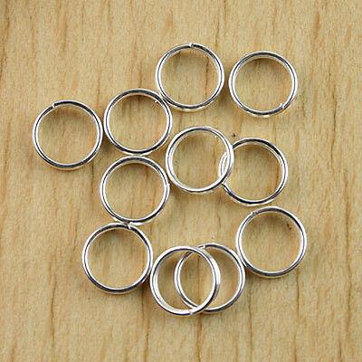 250pcs silver tone 8mm splite jump rings findings h0839