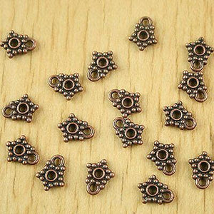 70pcs copper-tone studded star charms finding h1384
