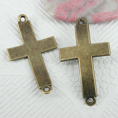 20pcs antiqued bronze color curved cross connector findings EF0782