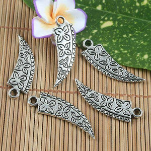 10pcs tibetan  silver color two sides pattern pendant charm G1122