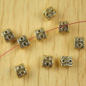 30pcs dark gold-tone eye spacer beads h2337