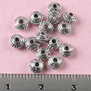 150pcs dark  Silver tone top spacer beads H0700