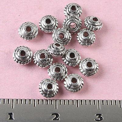 150pcs dark  Silver tone top spacer beads H0700
