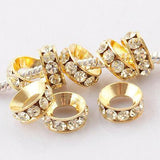 PICK !Multi-styles Crystals European Big Hole Spacer Beads DIY making bracelet