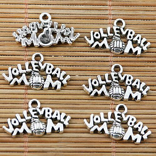 52pcs Tibetan silver beautiful volleyball charms EF1813