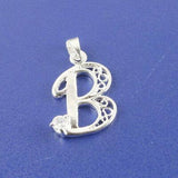 SILVER plated Alphabet Letters for 26pcs with Crystal Rhinestone pendant charms