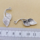 8 Piece 32*13mm Mixed Alloy Antique Silver Color Leaf Newness Charms Keychain Pendant Accessory For DIY Jewelry Making
