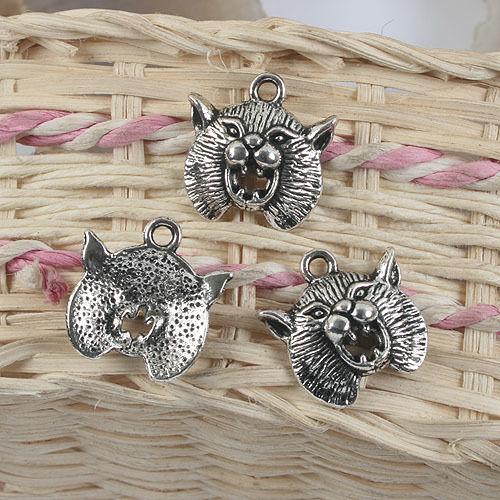 8pcs antiqued silver color BOBCAT design pendant charm G883
