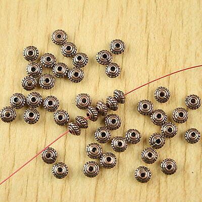 120pcs copper-tone oblate spacer beads H2266