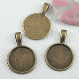 3colors multi-styles  round cabochon settings in 16mm/25mm/30mm/35mm