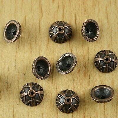 30pcs copper-tone bowl design spacer bead caps H2184