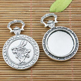 9pcs Mixed round cabochon setting(INNER SIZE:20mm) rabbit pattern EF2503-2505