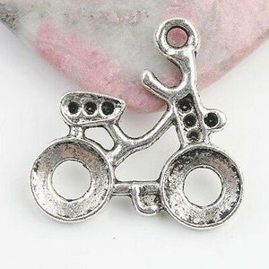 Tibetan Silver color bicycle design charms 12pcs EF0065