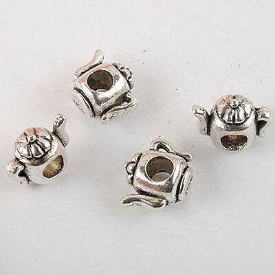 16pcs dark silver-tone teapot bead fit bracelet 8165