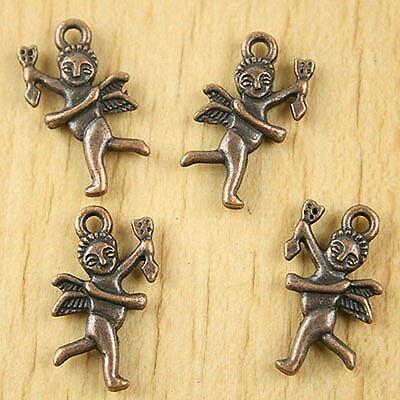 20pcs antiqued copper-tone Cupid Love angel charms H2255